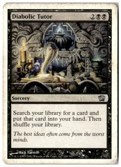 MTG Diabolic Tutor - 8th Edition Heavily Played English - Image 1