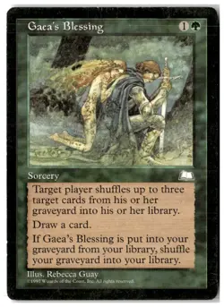 MTG Gaea's Blessing - Weatherlight Heavily Played English - Image 1