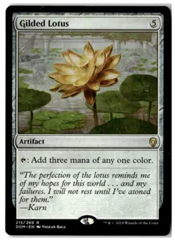 MTG Gilded Lotus - Dominaria Moderately Played English - Image 1