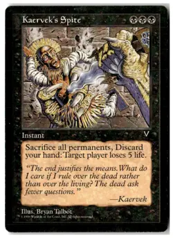 MTG Kaervek's Spite - Visions Heavily Played English - Image 1