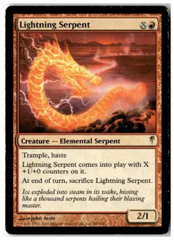 MTG Lightning Serpent - Coldsnap Heavily Played English - Image 1
