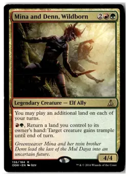 MTG Mina and Denn, Wildborn - Oath of the Gatewatch Heavily Played English - Image 1