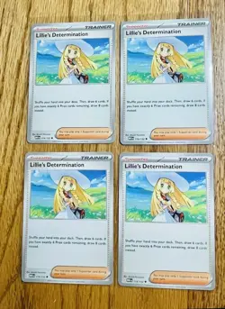 4x Lillie's Determination 119/132 Pokemon TCG: Mega Evolutions Non Holo NM ✨ - Image 1