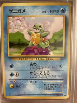 Squirtle Japanese Base Set #007 PSA 8 NM-MT Pocket Monsters Pokemon P.m. 1996 - Image 2