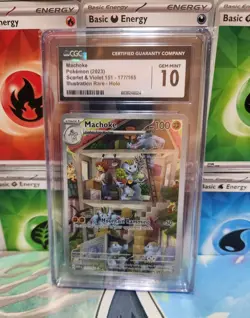 2023 POKEMON SCARLET & VIOLET 151 #177/165 MACHOKE CGC 10 GEM MINT English - Image 1