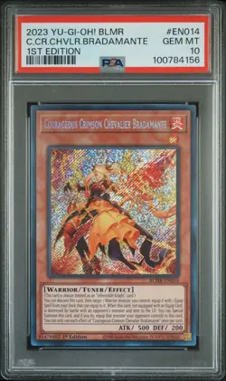 PSA 10 Population 1 Yugioh Courageous Crimson Chevalier Bradamante BLMR-EN014 - Image 1