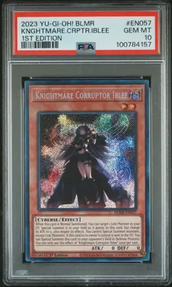 PSA 10 Population 3 Yugioh! Knightmare Corruptor Iblee - BLMR-EN057 - Image 1