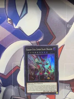 Yugioh Galaxy-Eyes Cipher Blade Dragon EXFO-ENSE4 Super Rare Limited Edition NM - Image 1
