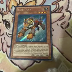 Yugioh! MP Test Tiger - LCGX-EN242 - Secret Rare - 1st Edition Moderately Played - Image 1