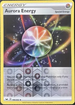 Aurora Energy 186/202 Swsh01: Sword & Shield Reverse Holo - Pokemon Card - Image 1