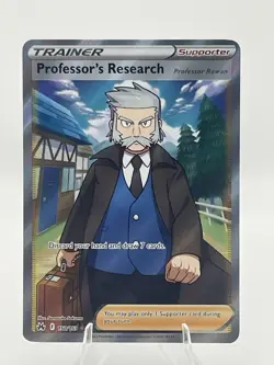 Professors Research Crown Zenith 150/159 Full Art Ultra Rare Pokemon Card - Image 1