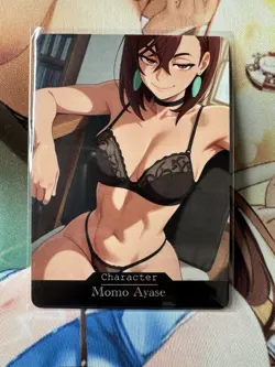 Momo Ayase DanDaDan hentai Anime Doujin Waifu Custom Art Card - Image 1