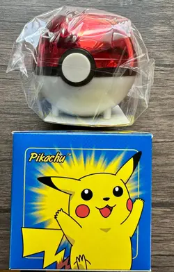 SEALED Burger King Pikachu Blue Pokemon 23K Plated Trading Card Pokeball - Image 1