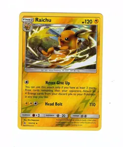 Raichu 55/214 Sm-Unbroken Bonds Reverse Holo Rare - Pokemon Card - Image 1