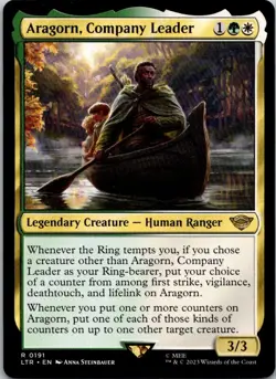 Magic the Gathering Aragorn, Company Leader The Lord of the Rings MTG Free Ship! - Image 1