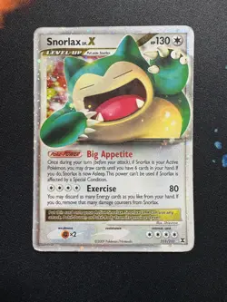 Snorlax LV.X 111/111 Rising Rivals Holo Pokemon TCG very clean front - Image 1