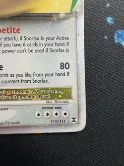 Snorlax LV.X 111/111 Rising Rivals Holo Pokemon TCG very clean front - Image 5