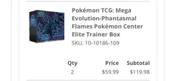 PRESALE Pokemon TCG Phantasmal Flames ETB [Pokemon Center] PREORDER SHIPS 11/14 - Image 2