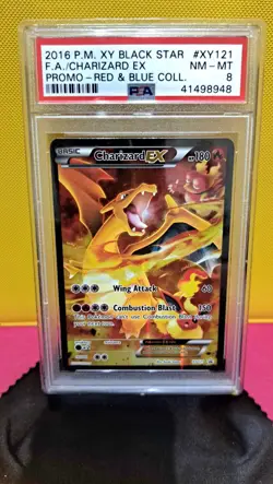 Pokemon TCG Charizard EX XY121 Black Star Promo Holo 2016 PSA 8 - Image 1