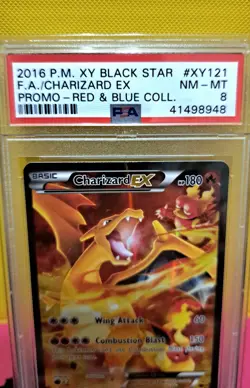 Pokemon TCG Charizard EX XY121 Black Star Promo Holo 2016 PSA 8 - Image 3