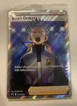 Pokemon SEALED Boss's Orders SWSH251 + 132/172 Full Art Cosmos Holo Pack New - Image 1