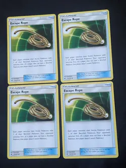 4x LOT - Escape Rope 114/147 Burning Shadows Uncommon Pokemon TCG 2012 SUN MOON - Image 1