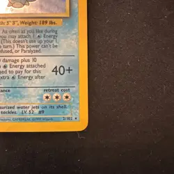 Pokemon TCG - Blastoise - 2/102 - Holo Rare - Base Set Unlimited [Moderate Play] - Image 3