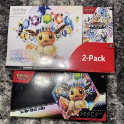 Pokemon Prismatic Evolutions ETB & Booster Bundle Costco Sealed & Surprise Box - Image 1