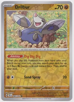 Drilbur - 085/162 - NM - Common Reverse Holo - Temporal Forces - Pokemon TCG - Image 1