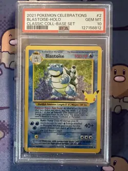 Pokemon PSA 10 GEM MINT Celebrations Blastoise 2/102 Classic Collection Holo - Image 1