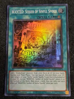 WANTED: Seeker of Sinful Spoils Super Rare RA03-EN074 - Image 1