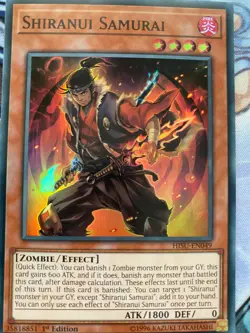 Yugioh Shiranui Samurai HISU-EN049 Super Rare 1st Edition NM x3 Play Set - Image 1