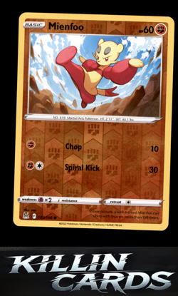 Reverse Holofoil Mienfoo 103/196 Pokemon Common SWSH11: Lost Origin Card NM - Image 1