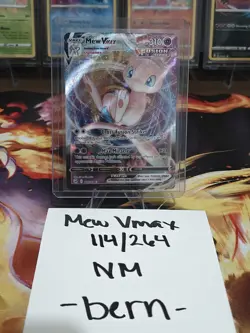 Pokemon TCG Mew VMAX 114/264 Ultra Rare Holo Card Near Mint Condition - Image 1