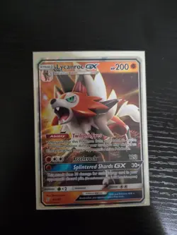 Pokemon TCG Lycanroc GX Holo Ultra Rare Card Sun & Moon Team Up 82/181 - Image 1