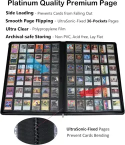 Rayvol Premium 2300 Pockets Card Binder Large 36-Pocket 2000+ Ringless Tradin... - Image 5