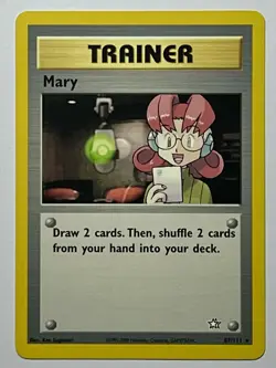 Mary 87/111 (LP) Rare Unlimited Neo Genesis 2002 WOTC Pokemon Card - Image 1