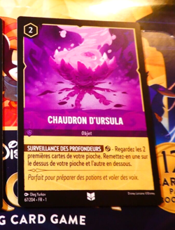 LORCANA TRADING CARD GAME DISNEY CHAPITRE 1 CARTE CHAUDRON 67/204 FR TCG NM - Image 1