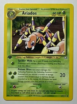 Ariados 27/111 (NM/LP) 1st Edition Uncommon Neo Genesis 2002 WOTC Pokemon Card - Image 1