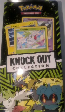 Pokemon TCG Knock Out Collection Shaymin,Zeraora,Marshadow Foil Card And 2 Packs - Image 1