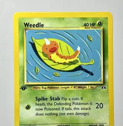 Weedle 70/75 (LP) 1st Edition Common Neo Discovery 2002 WOTC Pokemon Card - Image 3