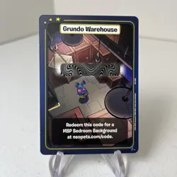 Neopets TCG Grundo's Warehouse Code Card MSP Bedroom Background - Image 1