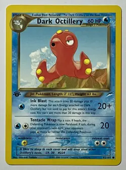 Dark Octillery 62/105 (NM) 1st Edition Common Neo Destiny 2002 WOTC Pokemon Card - Image 1