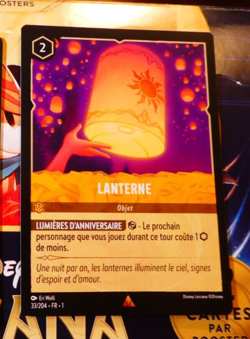 LORCANA TRADING CARD GAME DISNEY CHAPITRE 1 CARTE RARE LANTERNE 33/204 FR NEUF - Image 1