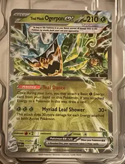 Pokemon TCG Teal Mask Ogerpon EX Holo Card 025/167 Twilight Masquerade - Image 1