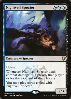 1x - Nightveil Specter - #19 - Guilds of Ravnica: Guild Kits - NM MTG - Image 1