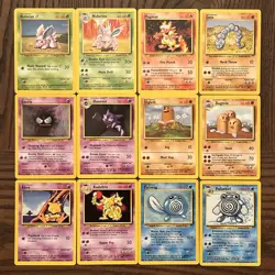 Pokemon Base Set Lot Of 12 Cards (1999) NM - Image 1