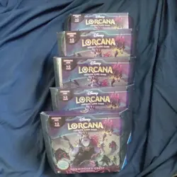 5x Disney Lorcana Trading Card Game: Illumineer's Quest -Deep Trouble Box Sealed - Image 1