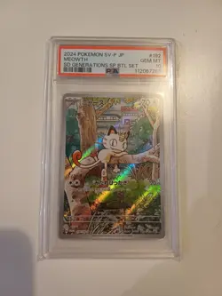 PSA 10 Meowth AR 192/SV-P Pokemon Card Starter Deck Generations Promo Japanese - Image 3