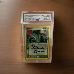 2004 Treecko Gold Star 1st Edition Holo Pokemon Card DAN GREEN PSA AUTO 10 - Image 1